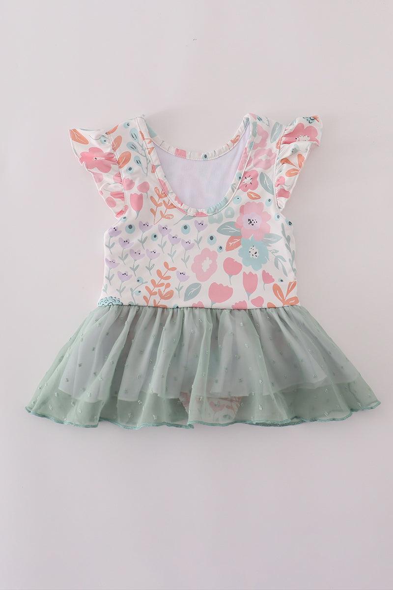 Green swiss dot leotard Product Image