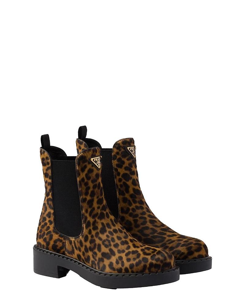 Womens Printed Leather Chelsea Boots Product Image
