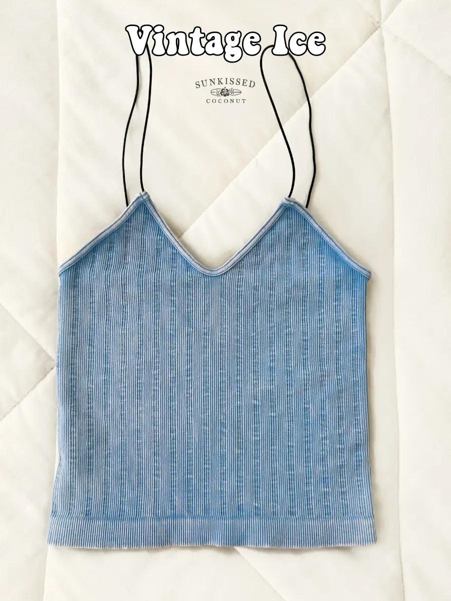 Tropical Vintage Ribbed Seamless Nikibiki Tanktops Product Image