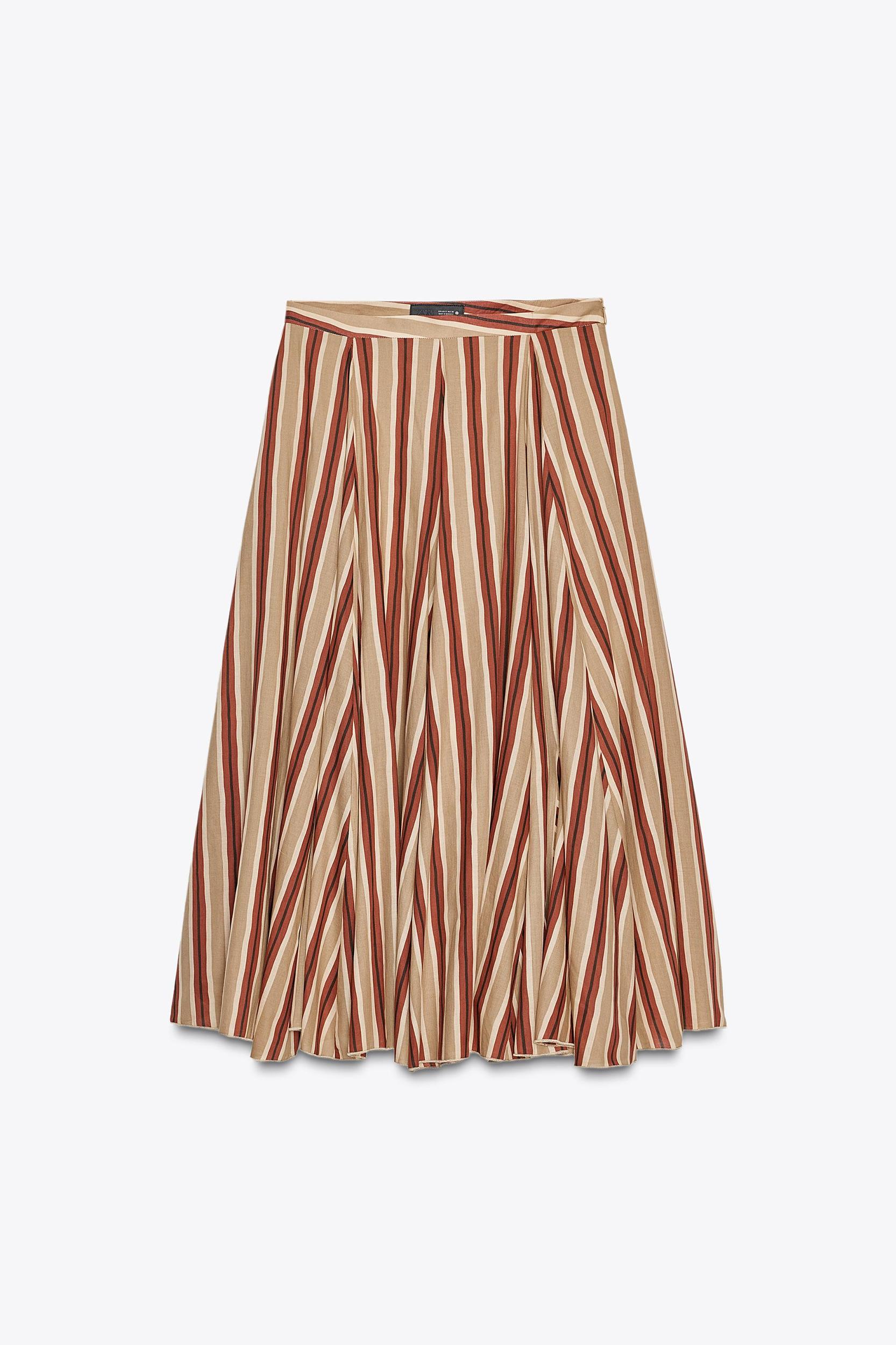 ZW COLLECTION STRIPED MIDI SKIRT Product Image