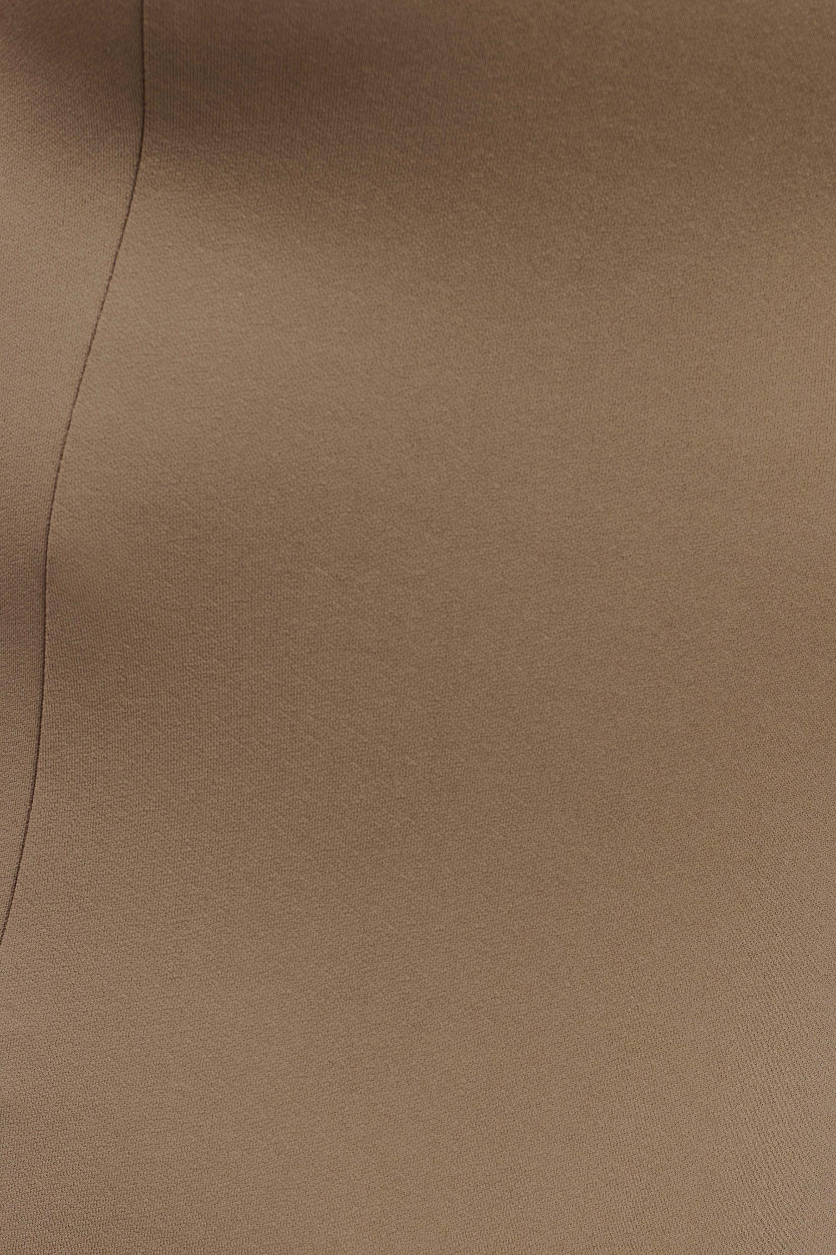 Taylor Draped Stretch Crepe Midi Dress - Mushroom Product Image