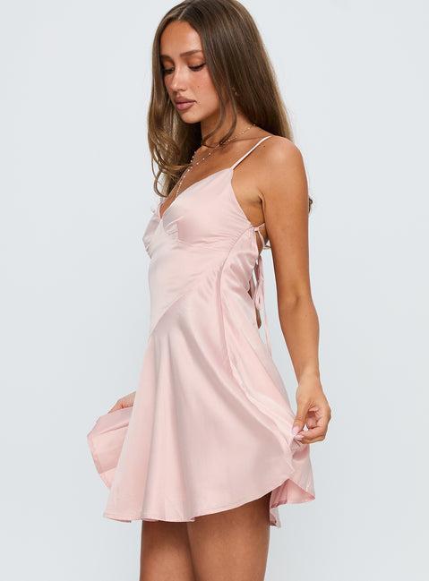 Summer Blush Mini Dress Pink Product Image