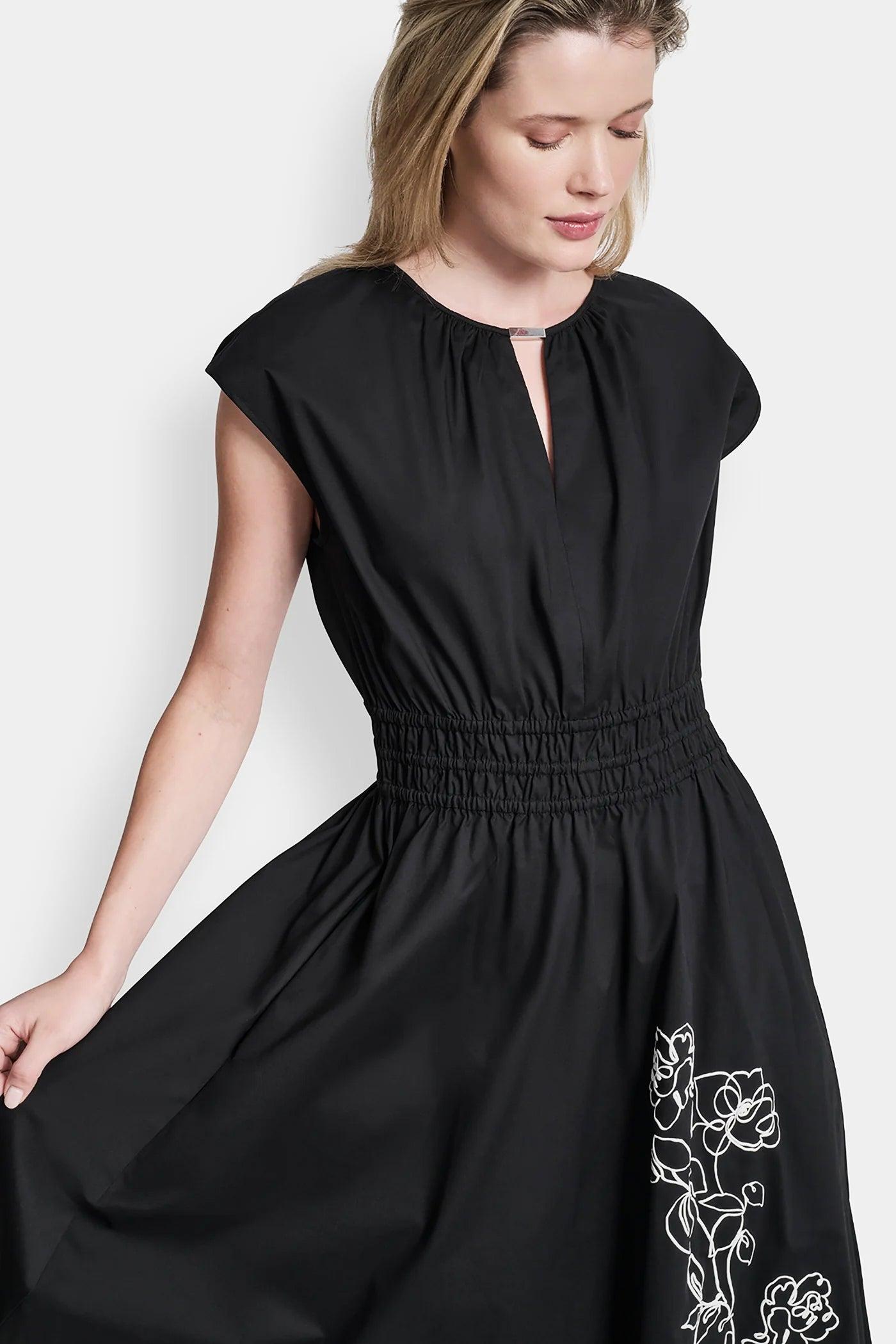 FLORAL FIT & FLARE MIDI DRESS Product Image