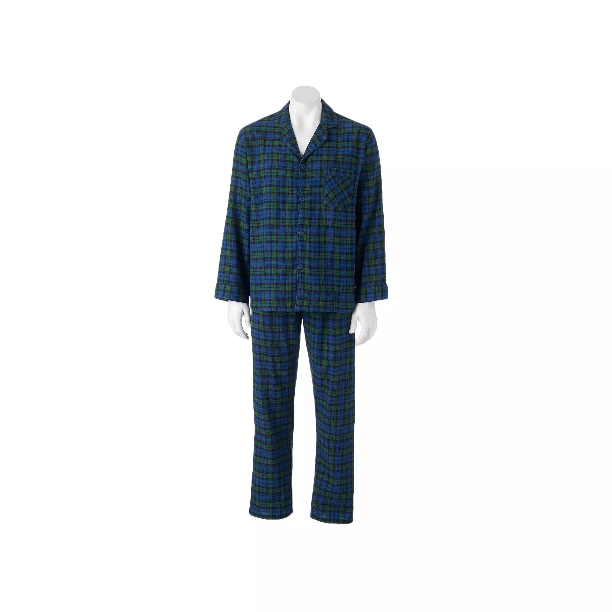 Men's Hanes Ultimate® Plaid Flannel Pajama Set,  Product Image