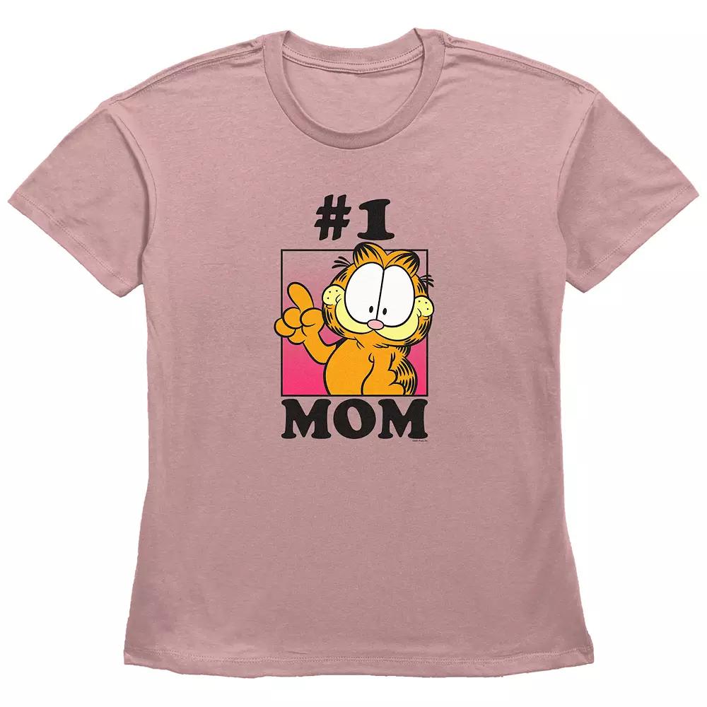 Women's Garfield #1 Mom Basic Fit Graphic Tee,  Product Image