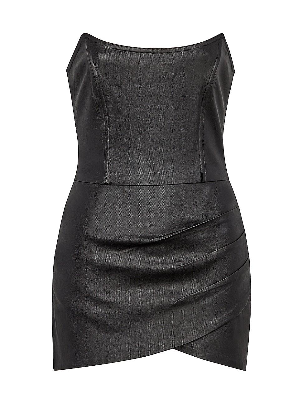 Womens James Coated Denim Dress Product Image