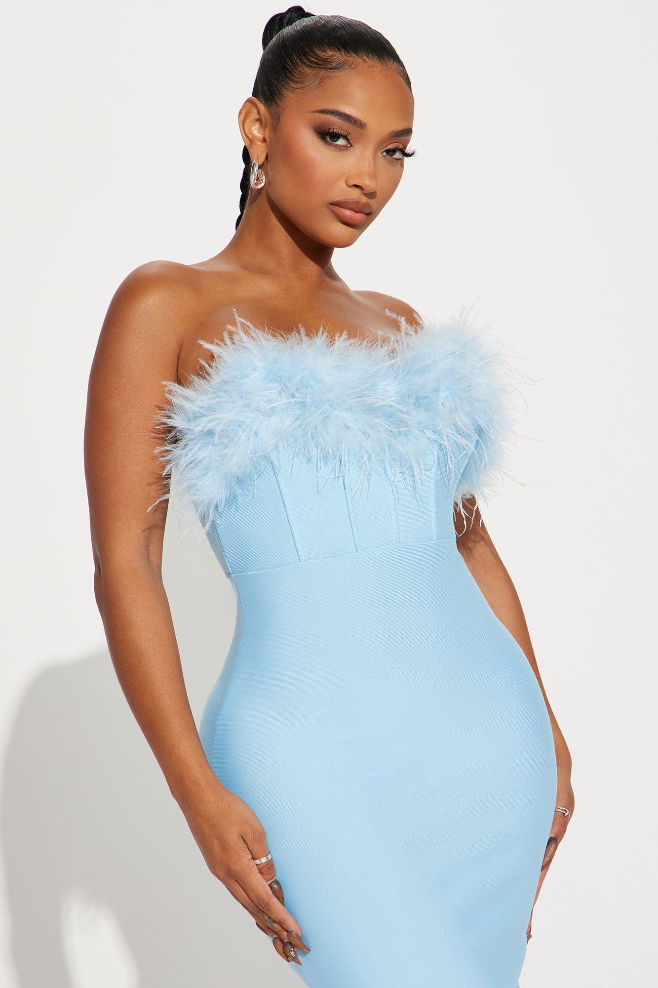 Bridget Bandage Maxi Dress - Light Blue Product Image