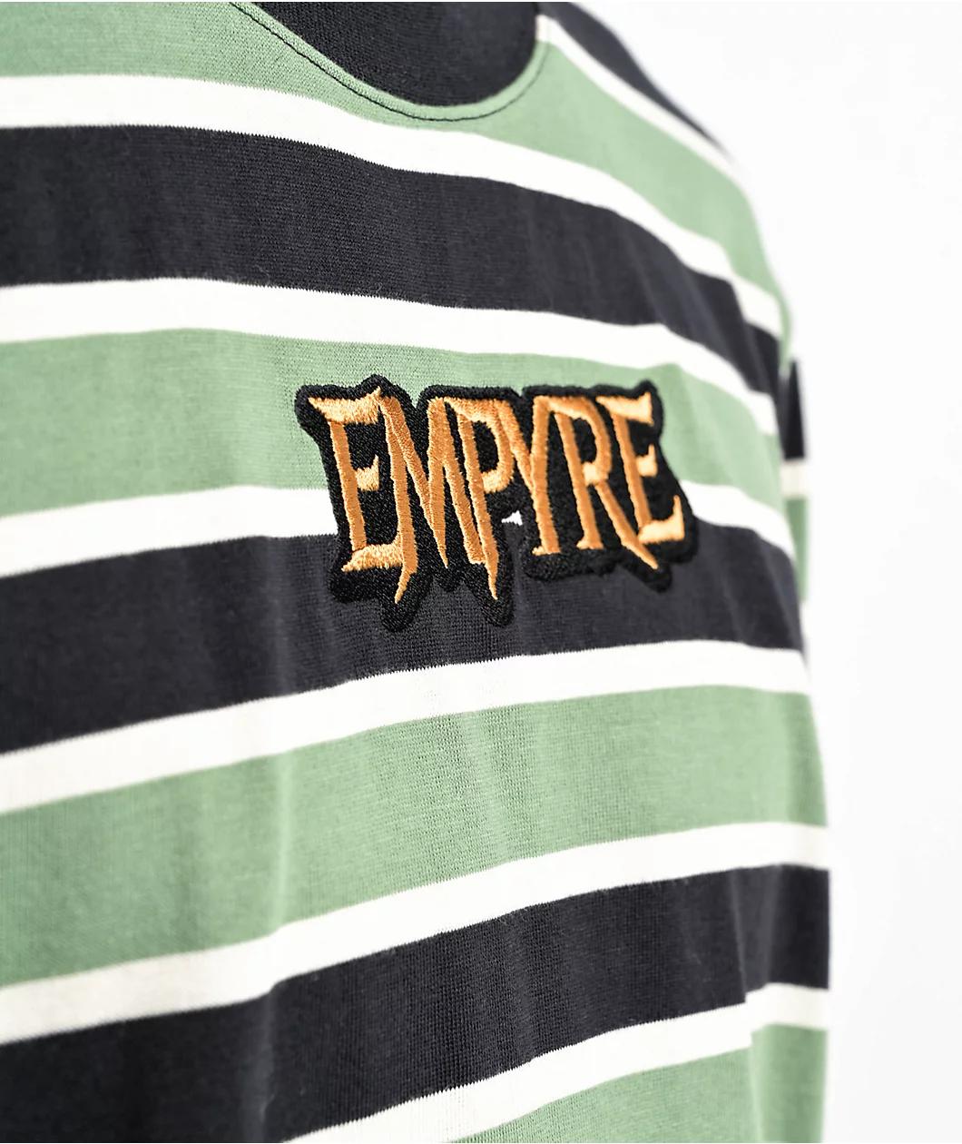 Empyre Claws Black & Green Long Sleeve Stripe T-Shirt Product Image