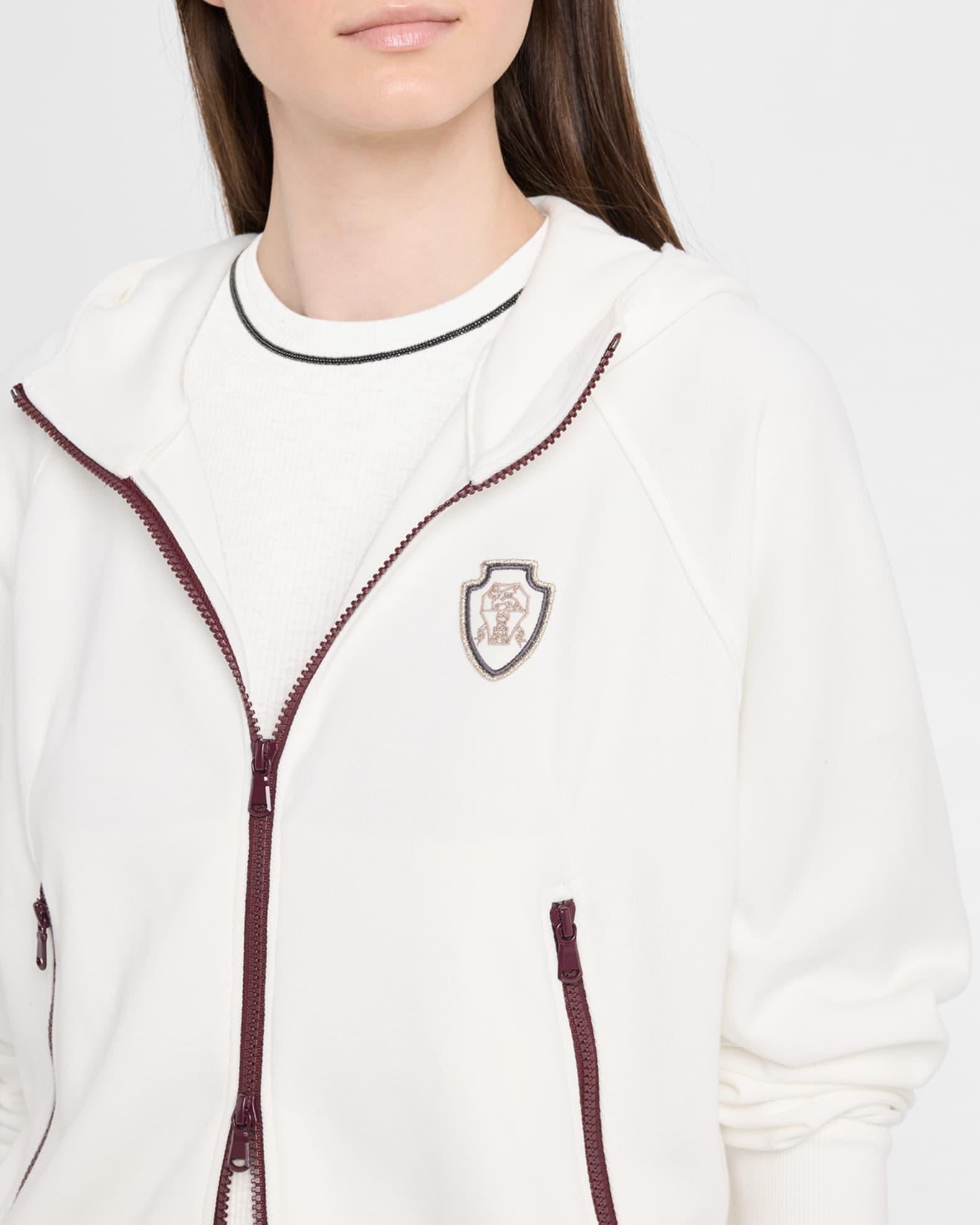 Logo Crest Piquet Fleece Hooded Jacket Product Image
