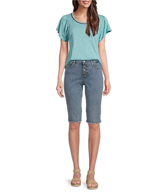 NYDJ Sophie Bike Lift Tuck® Technology Stretch Denim Capri Jeans Product Image