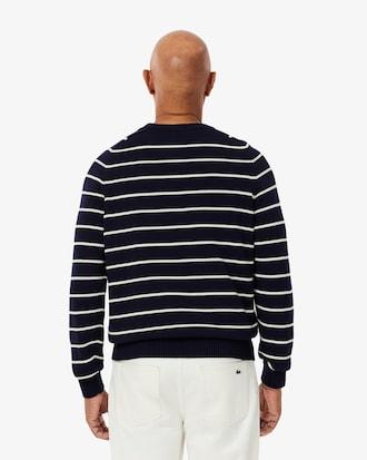 Striped Cotton Crew Neck Sweater Product Image