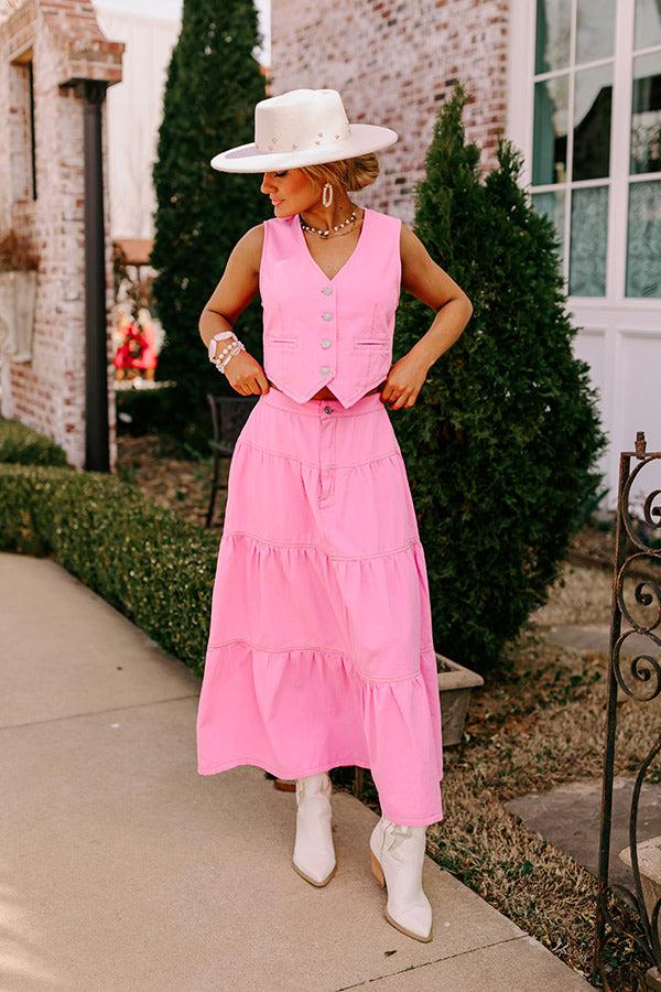 Lady Luck High Waist Denim Skirt Product Image