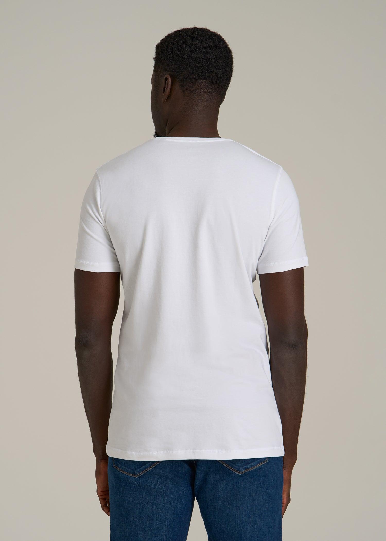 The Essential SLIM-FIT Crewneck Tee for Tall Men in White Male Product Image