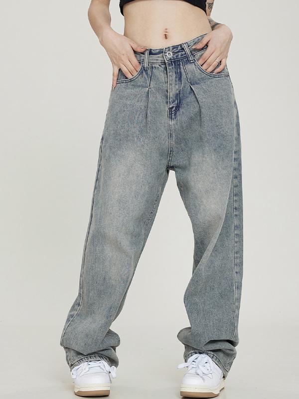 Vintage Light Wash Boyfriend Jeans Product Image