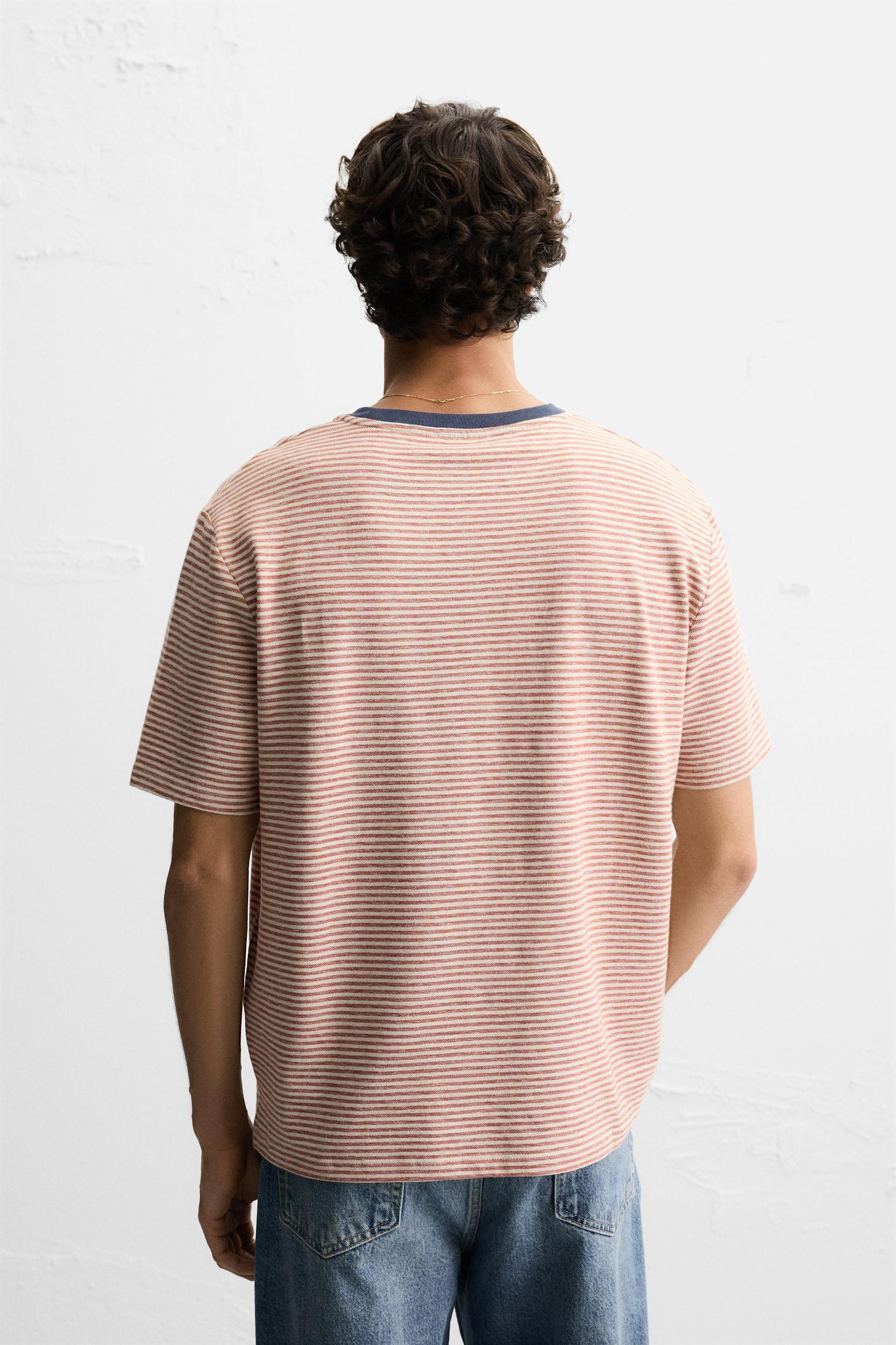 CONTRAST RIB STRIPE T-SHIRT Product Image