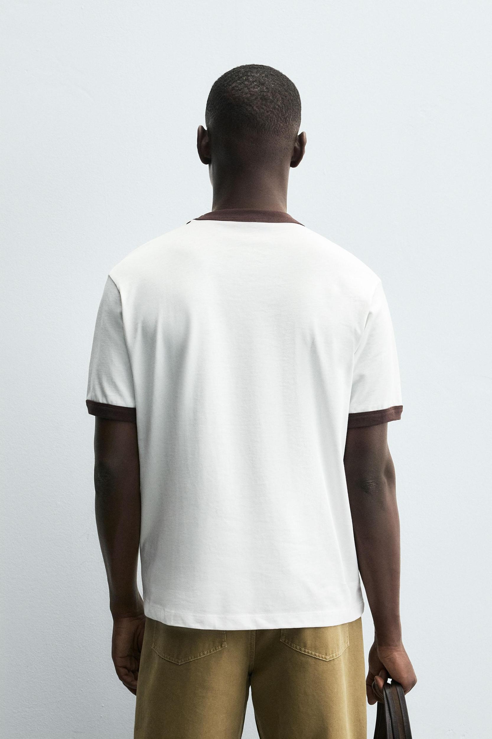 CONTRAST TEXT RIB T-SHIRT Product Image