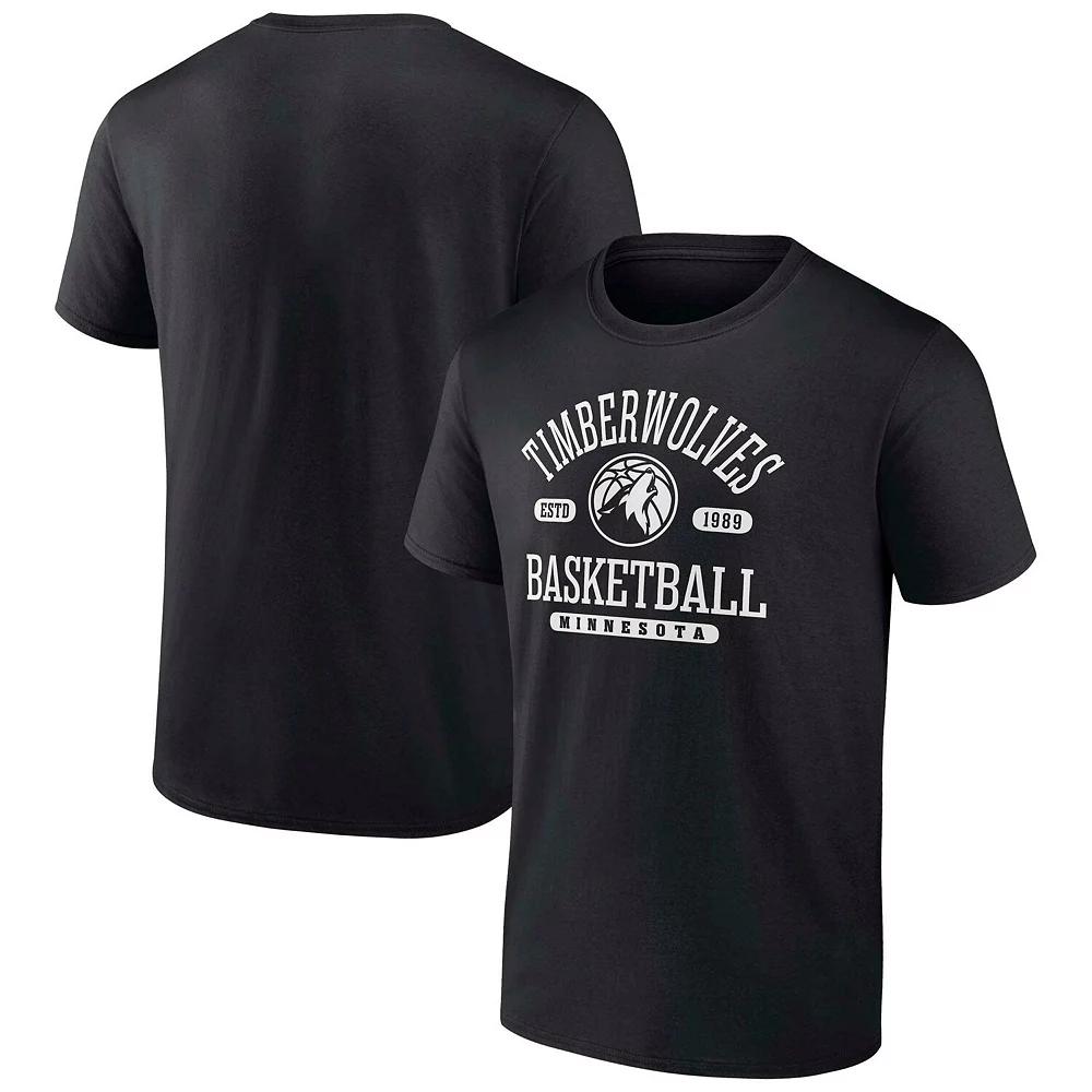 Men's Fanatics  Black Minnesota Timberwolves Calling Plays T-Shirt, Size: XL Product Image