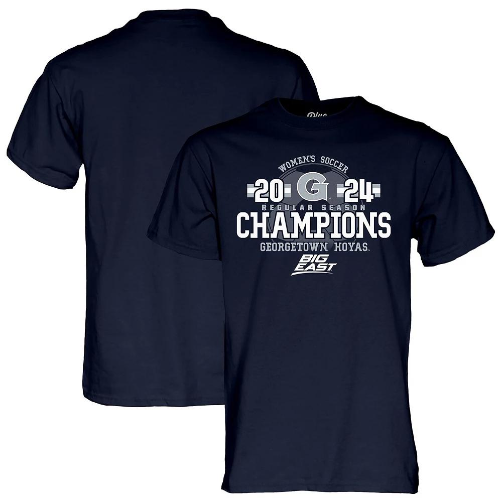 Unisex Blue 84 Navy Georgetown Hoyas 2024 Big East Women's Soccer Regular Season Champions T-Shirt, Adult Unisex,  Product Image