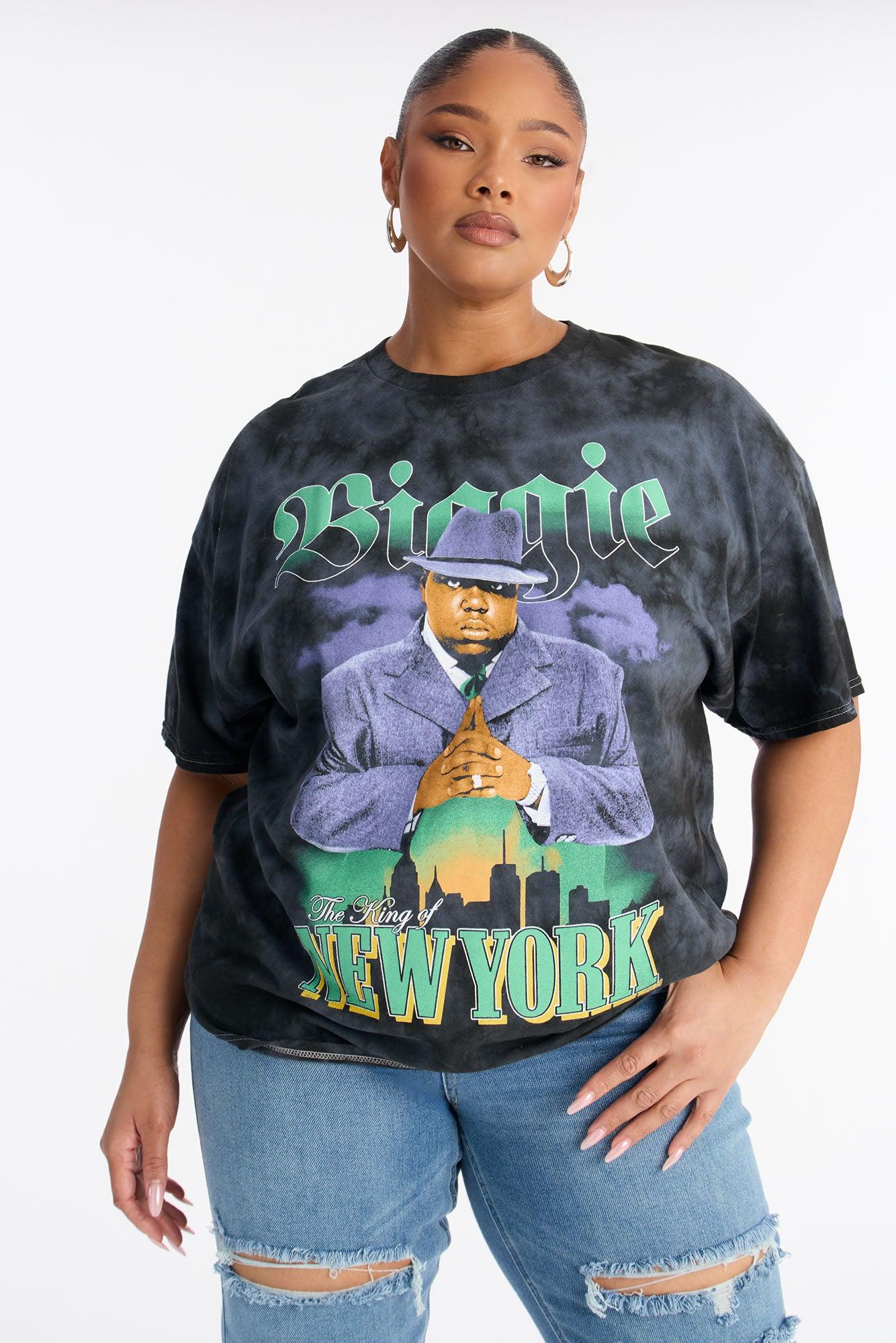 Biggie Tie Dye Oversized Tee - Black Wash Female Product Image