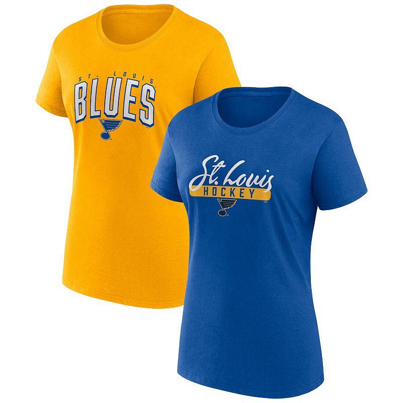 Women's Fanatics Branded Blue/Gold St. Louis Blues Two-Pack Fan T-shirt Set, Size: Medium Product Image
