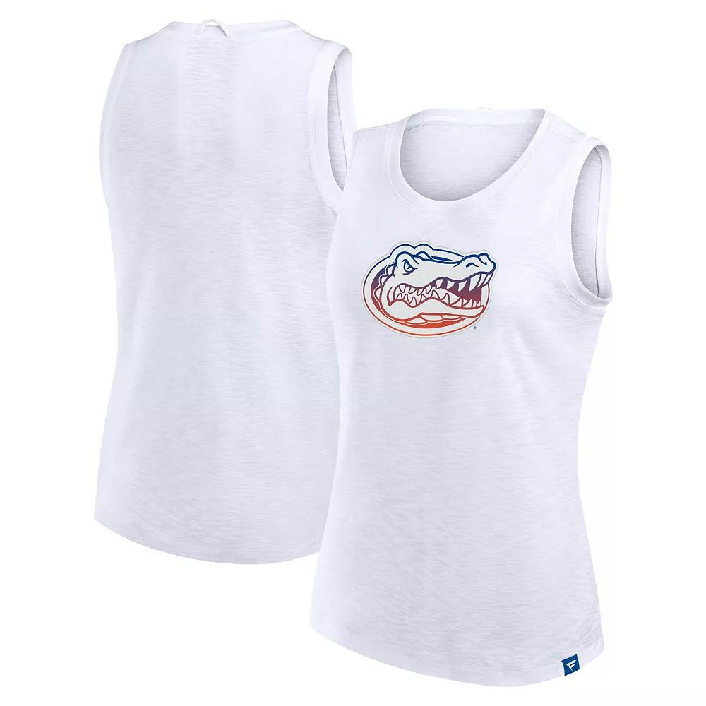 Women's Fanatics White Florida Gators Activate Slub Tank Top, Size: Medium Product Image
