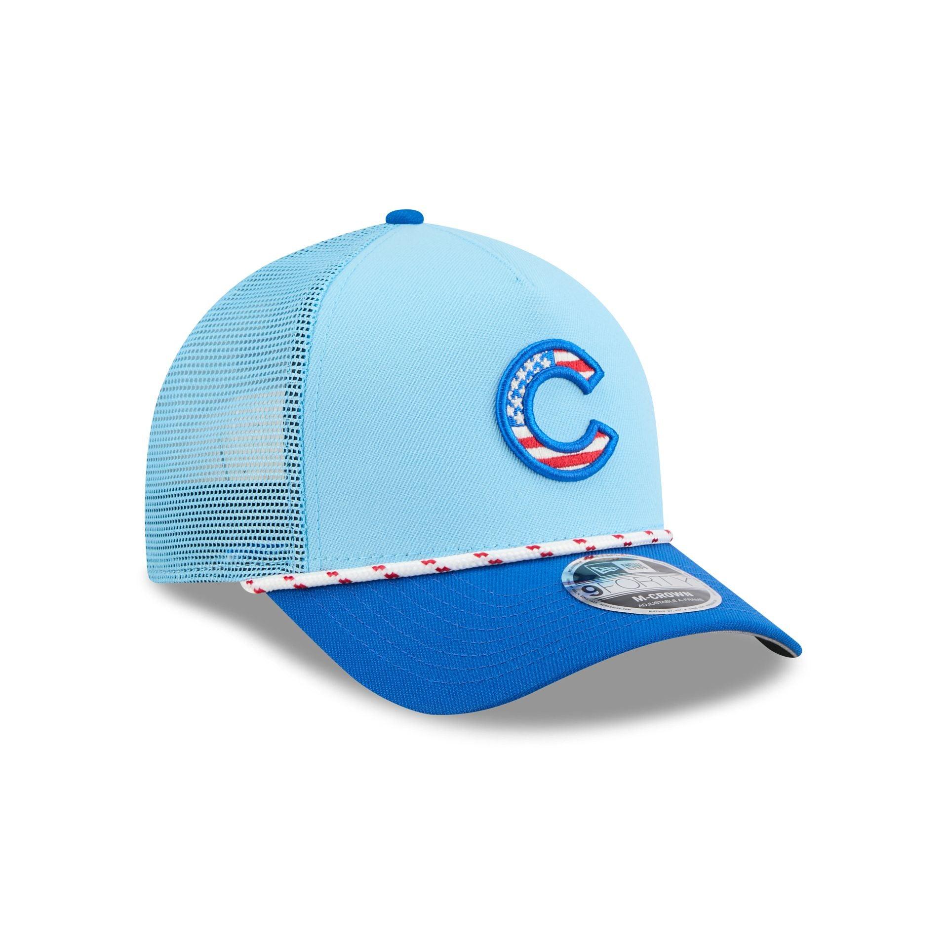 Chicago Cubs Independence Day 2025 9FORTY M-Crown A-Frame Trucker Hat Male Product Image