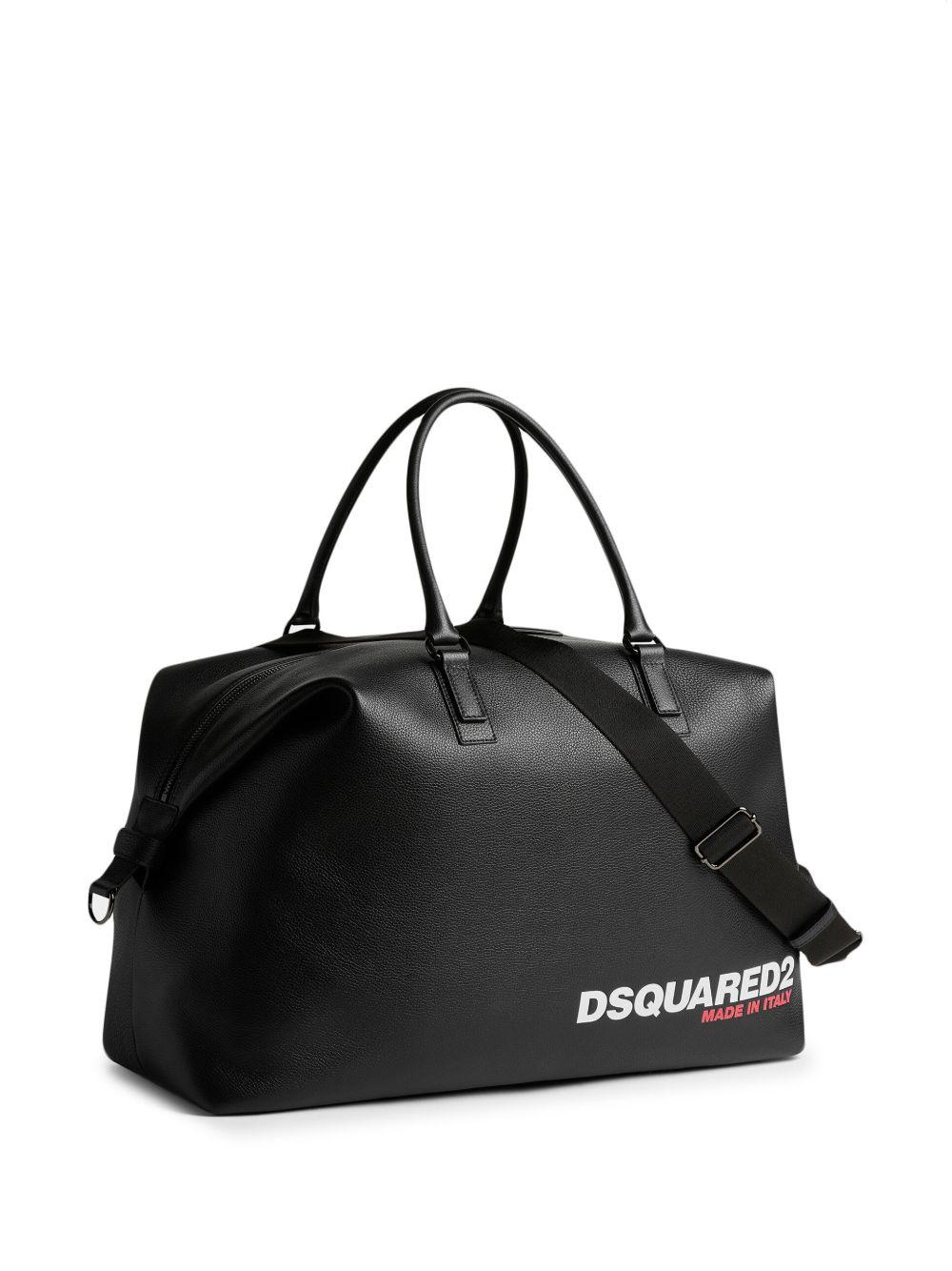 logo-print grained tote bag Product Image