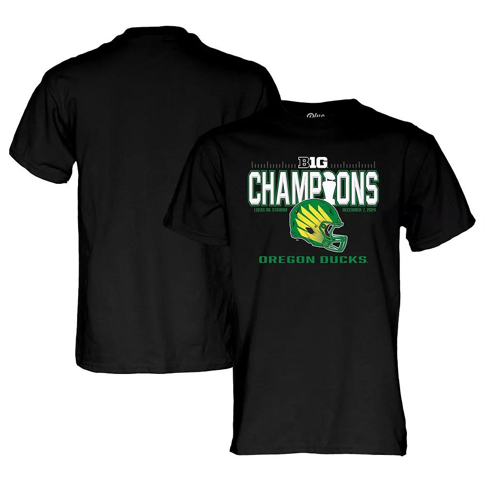 Men's Blue 84 Black Oregon Ducks 2024 Big Ten Football Conference Champions Locker Room T-Shirt, Size: XL Product Image
