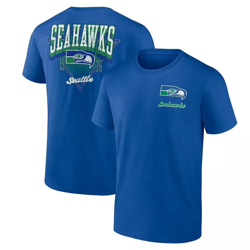 Men's Fanatics Royal Seattle Seahawks Never Over T-Shirt, Size: 3XL, Blue Product Image