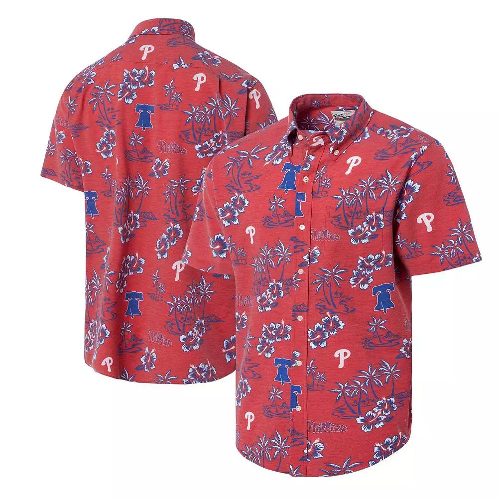 Men's Reyn Spooner Red Philadelphia Phillies Kekai Button-Down Shirt, Size: XL Product Image