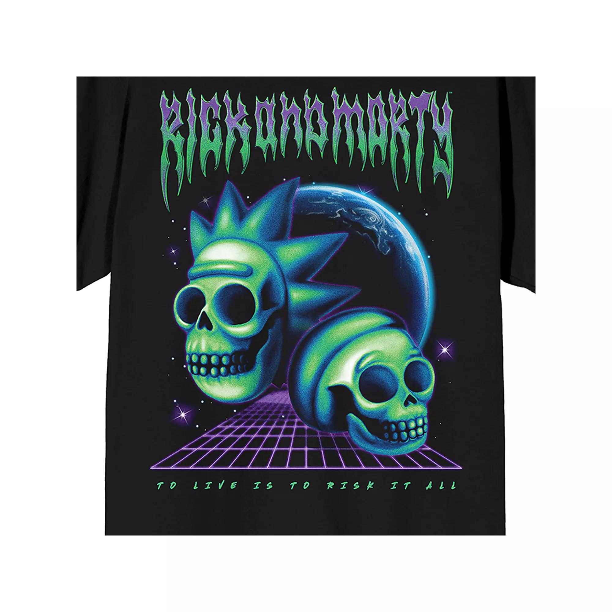 Men's Rick & Morty Skull Assets Short Sleeve Graphic T-Shirt,  Product Image