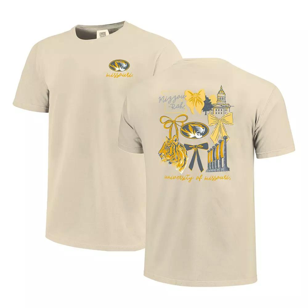 Women's Comfort Colors Cream Missouri Tigers Coquette T-Shirt, Size: 2XL, Beige Product Image