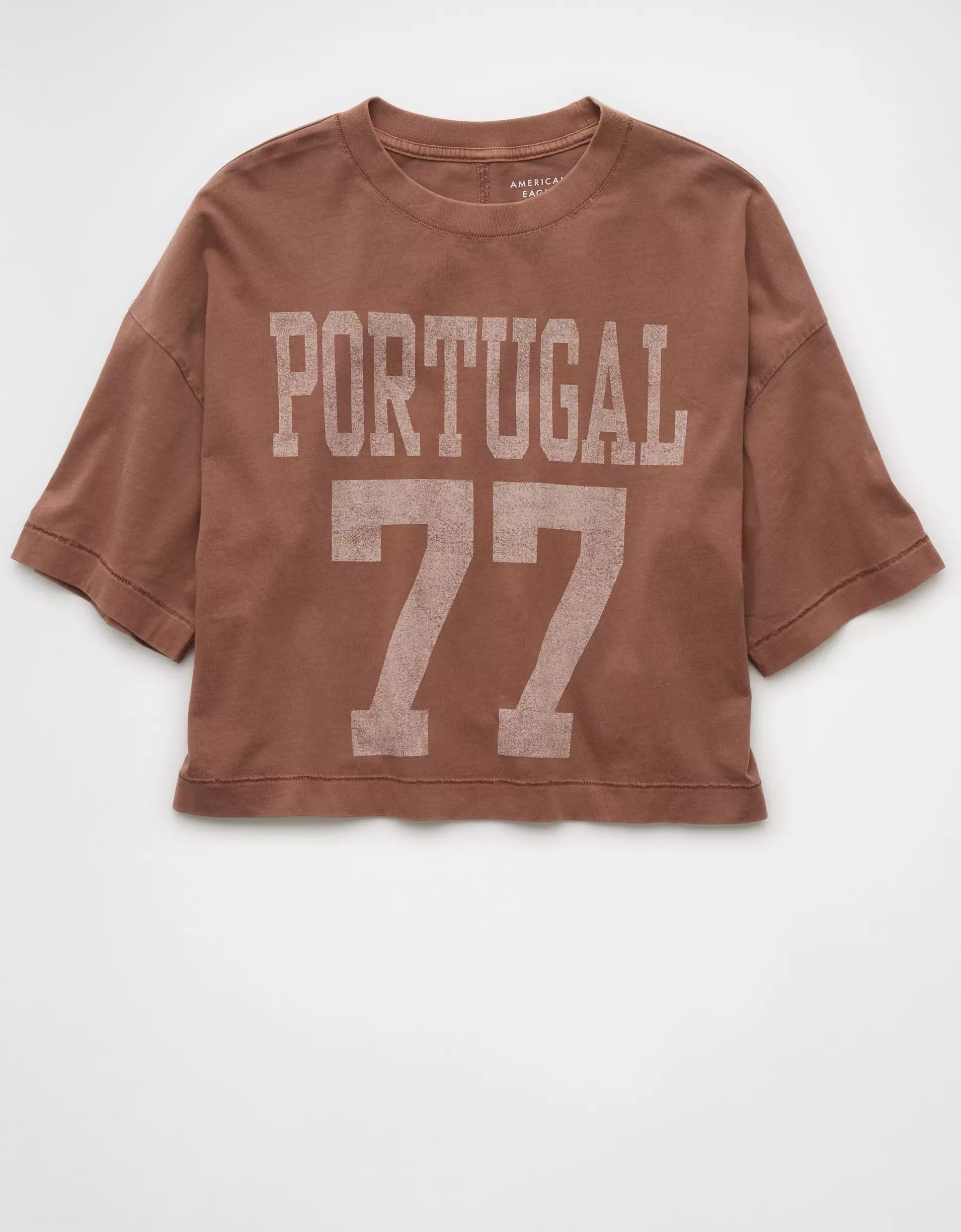 AE Boxy Cropped Destination Graphic T-Shirt Product Image