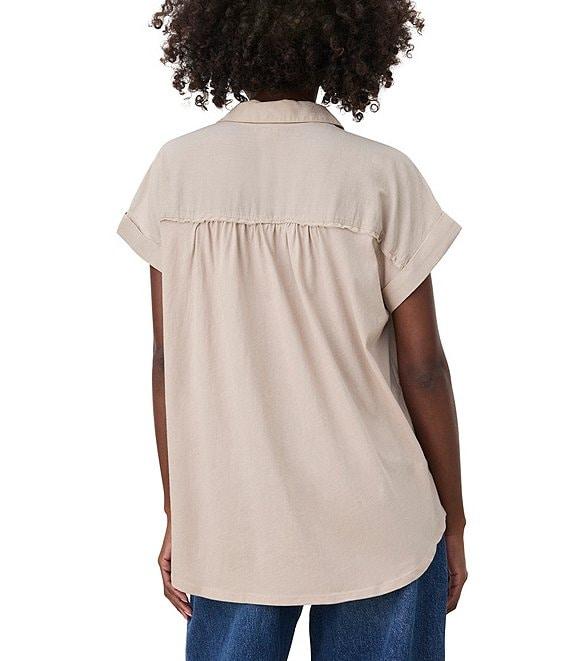 Splendid Paige Point Collar Short Sleeve Shirt Product Image