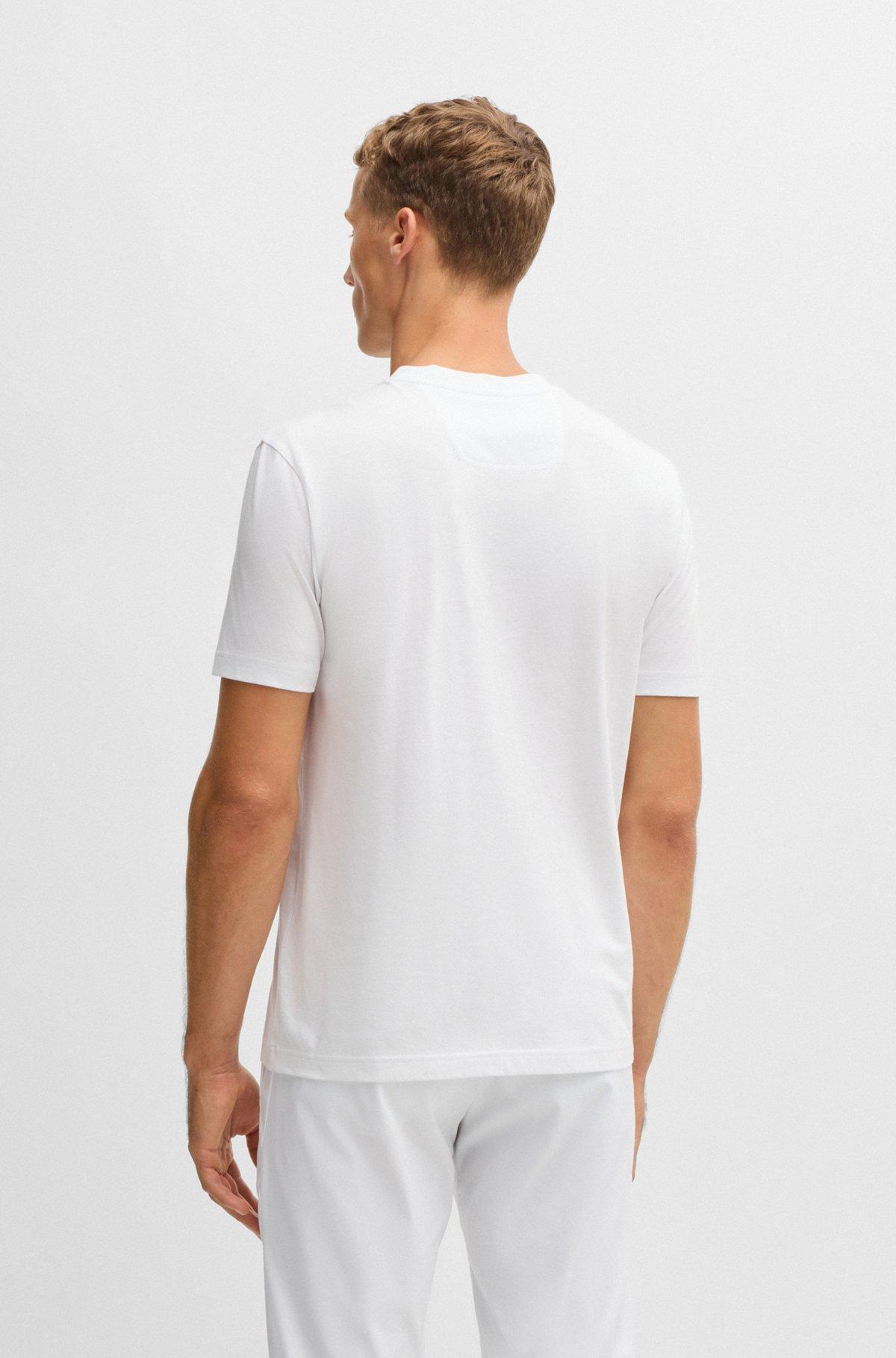 Cotton-jersey T-shirt with large logo Product Image