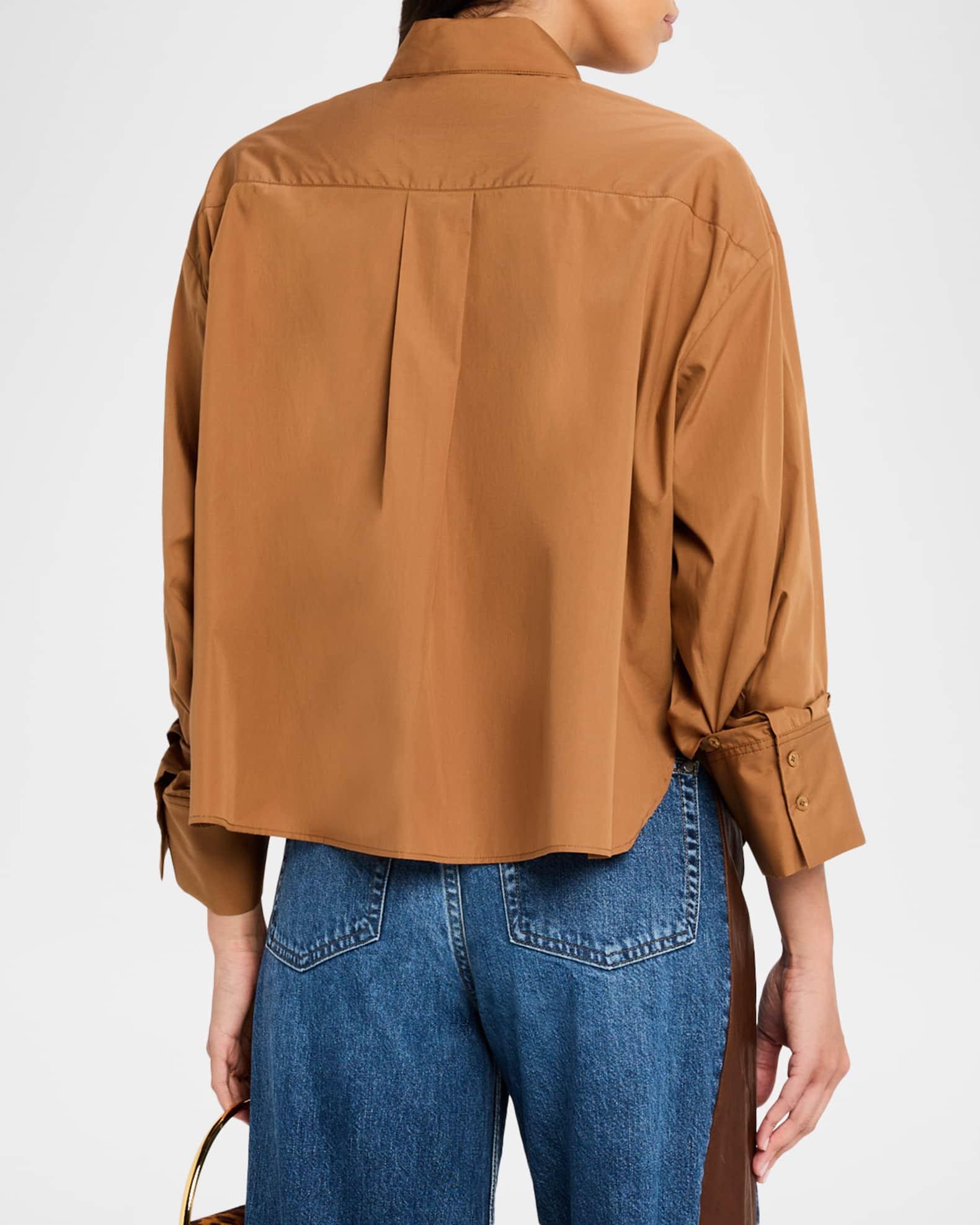J.D. Cropped Button-Front Shirt Product Image