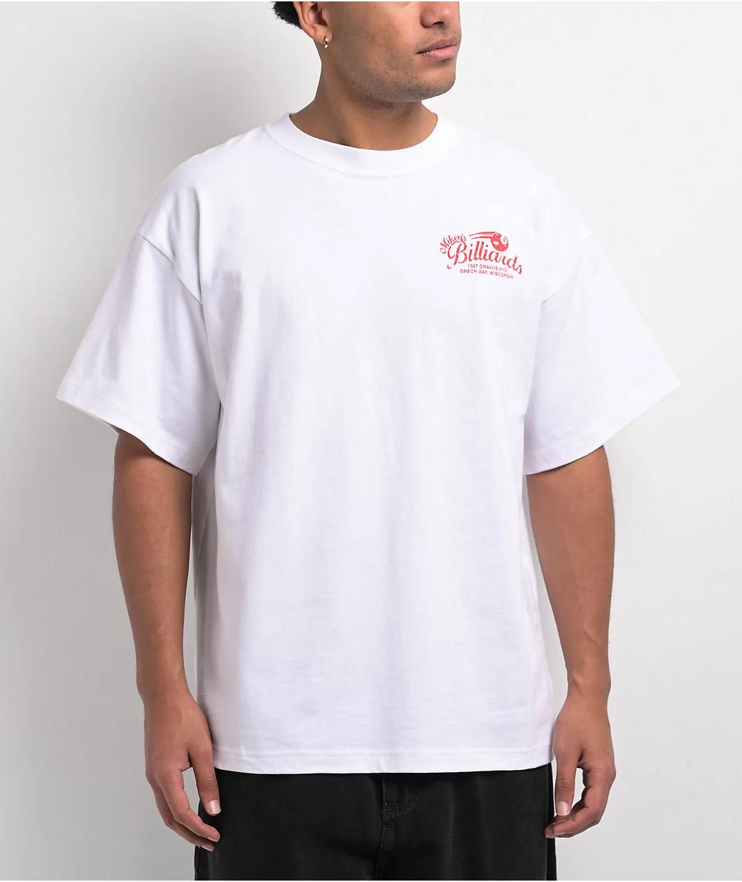 Dravus Billiards White T-Shirt Product Image