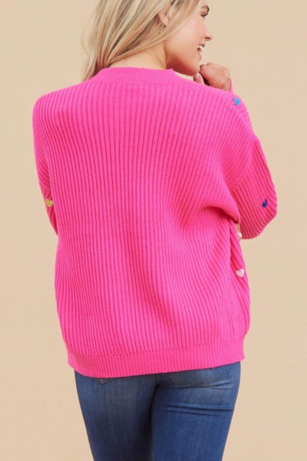 Pink Heart Sweater Product Image