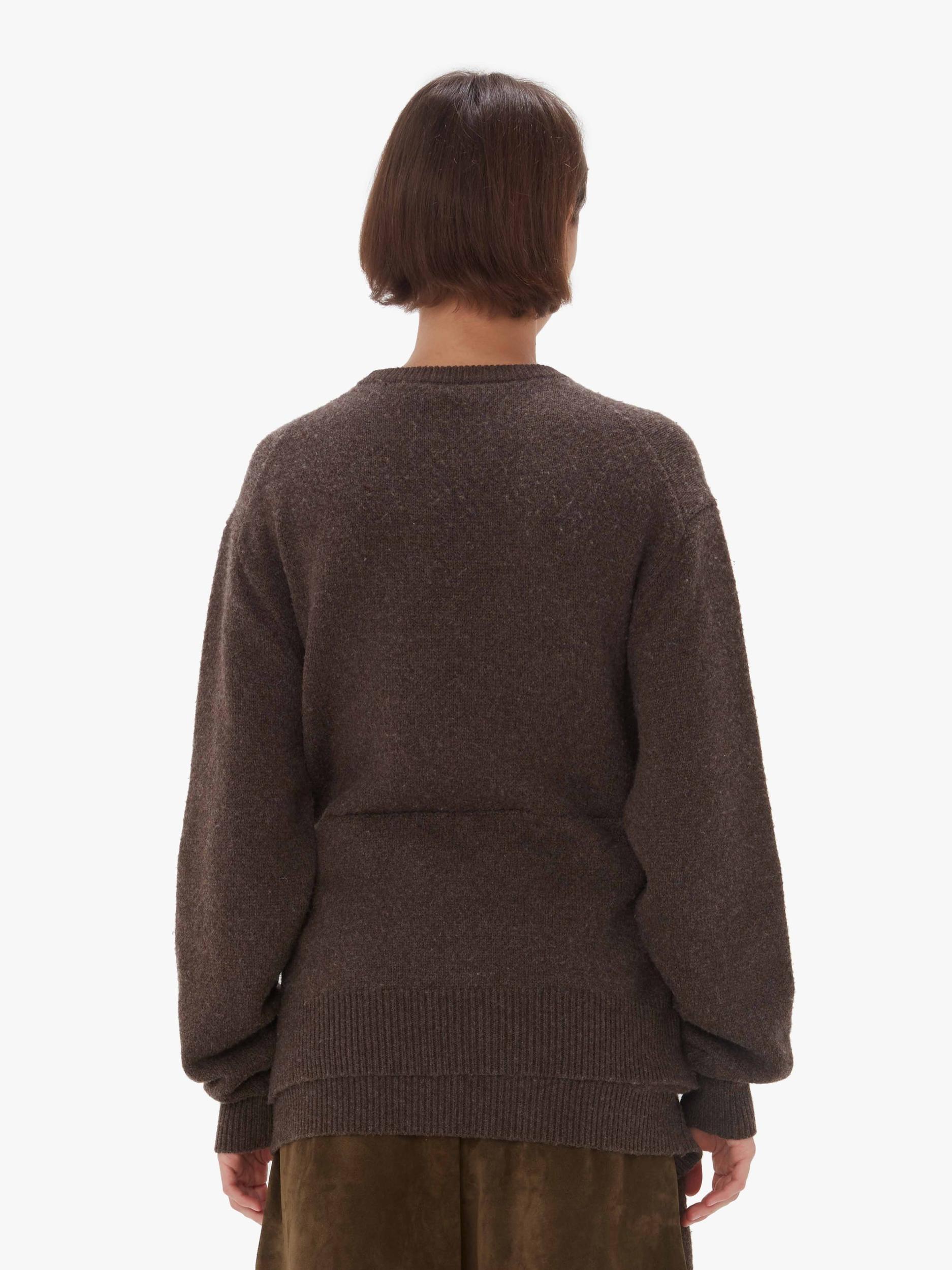 DRAPED TIE-FRONT SWEATER Product Image