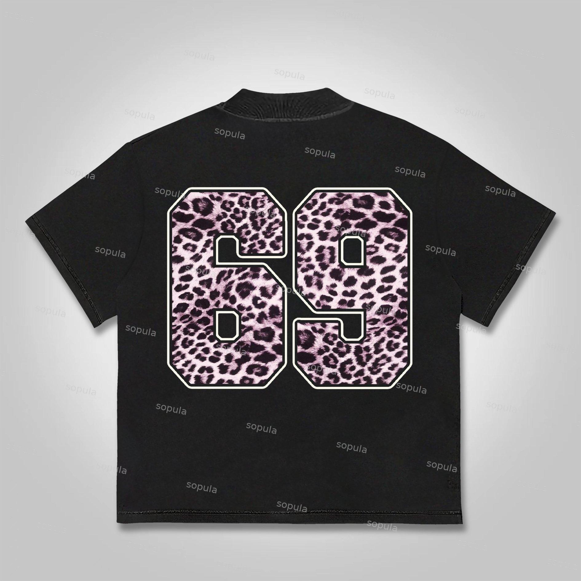 Sopula No. 69 Leopard Lips Graphic Cotton T-shirt Product Image