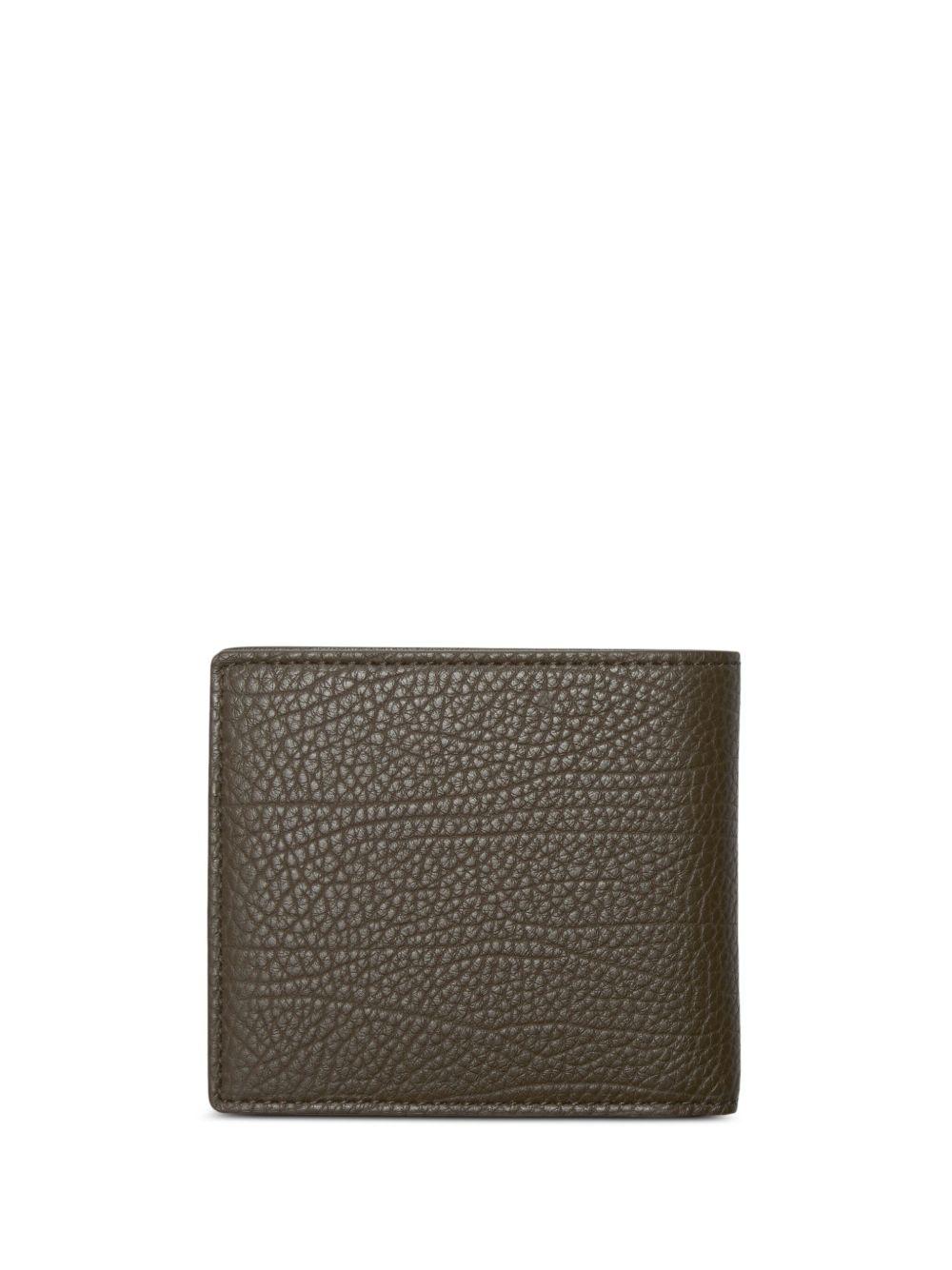 B-plaque leather bi-fold wallet Product Image