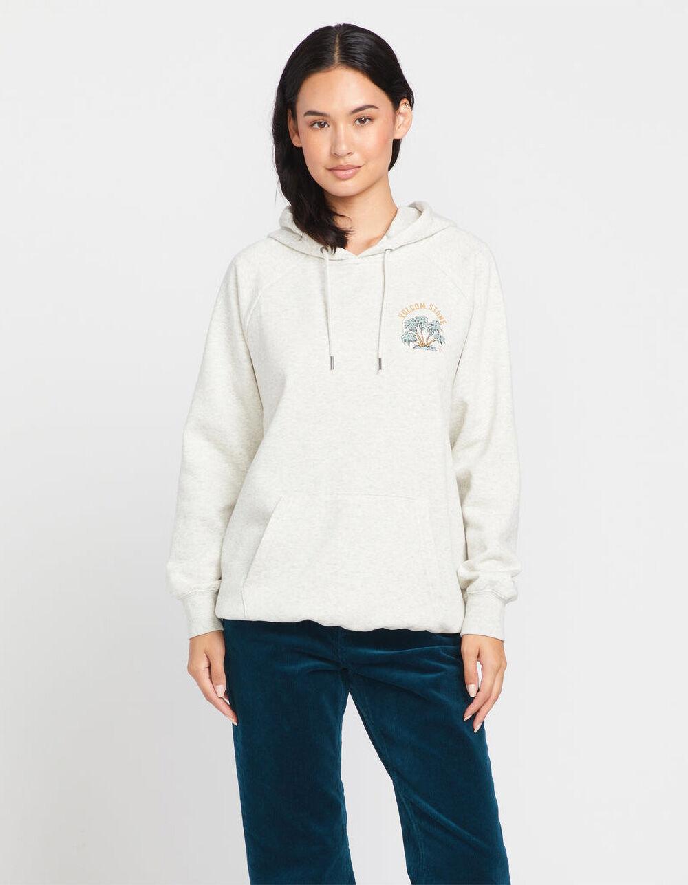 VOLCOM Truly Stoked Womens Boyfriend Hoodie - LIGHT GRAY Product Image