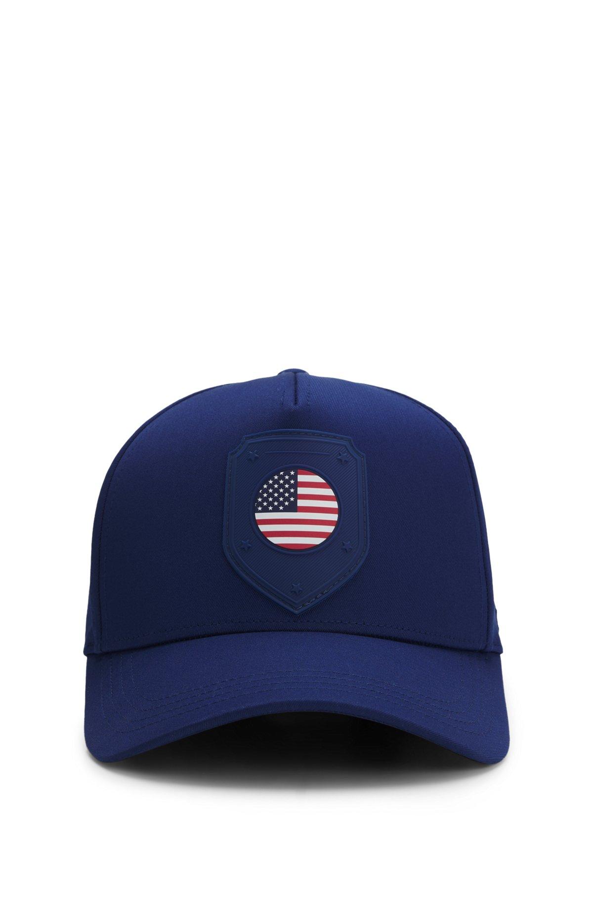 Logo cap in lustrous twill with country-flag badge Product Image