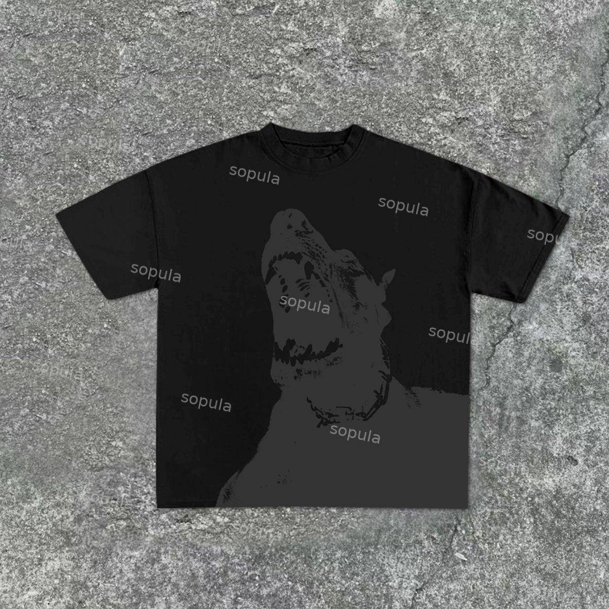 Sopula Retro Dorberm Short Sleeve Cotton T-Shirt Product Image