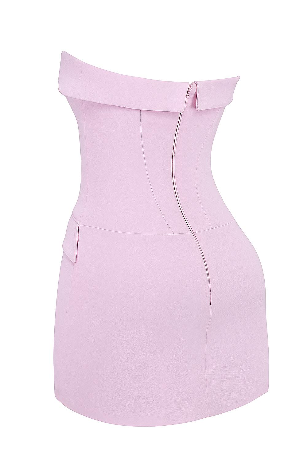 Naia  cotton candy strapless mini dress - sale Product Image