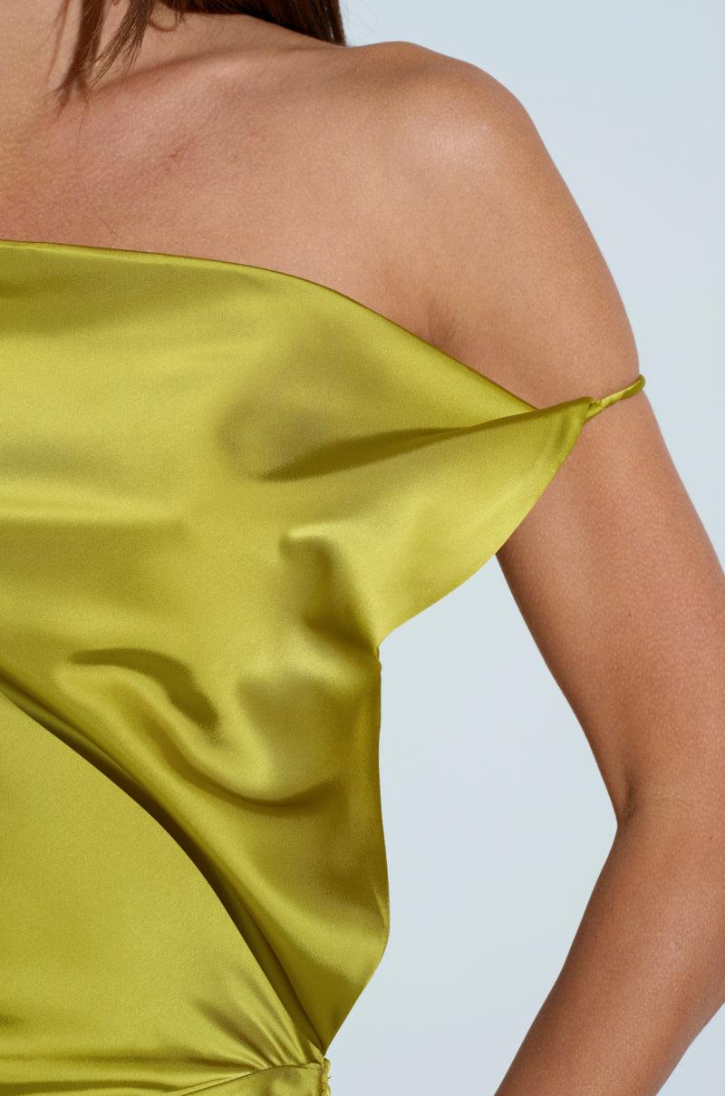 ISLA SATIN MAXI DRESS Product Image