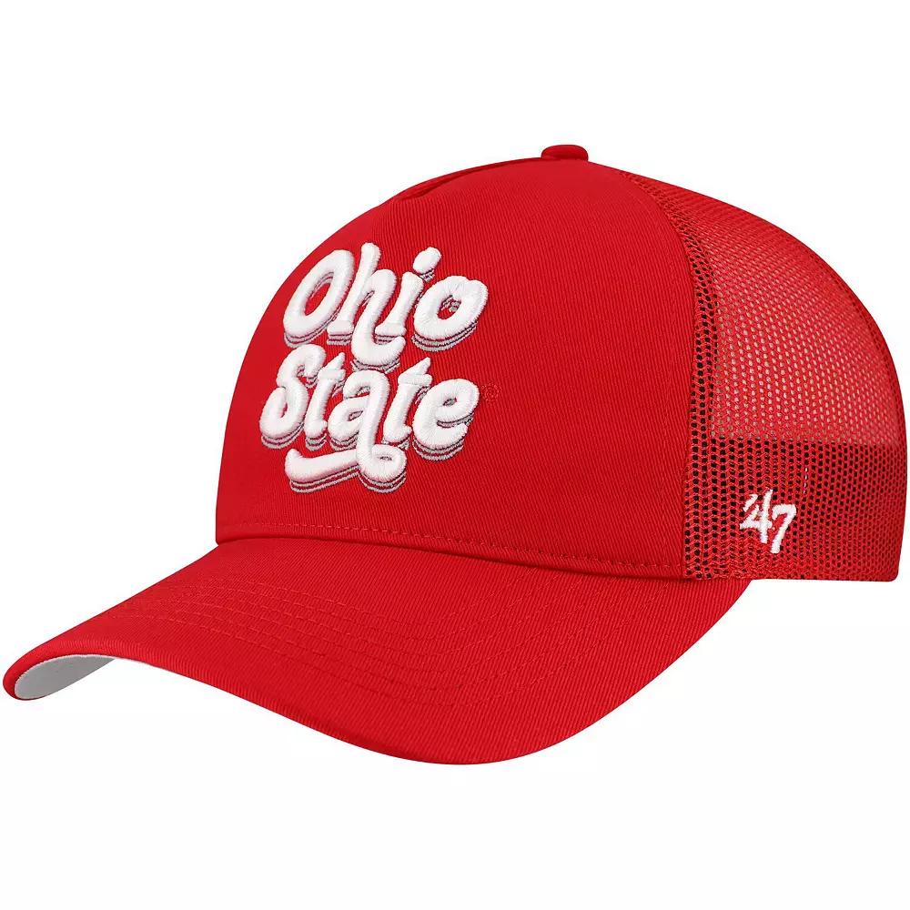 Women's '47 Scarlet Ohio State Buckeyes Biloxi Hitch Adjustable Hat, Red Product Image