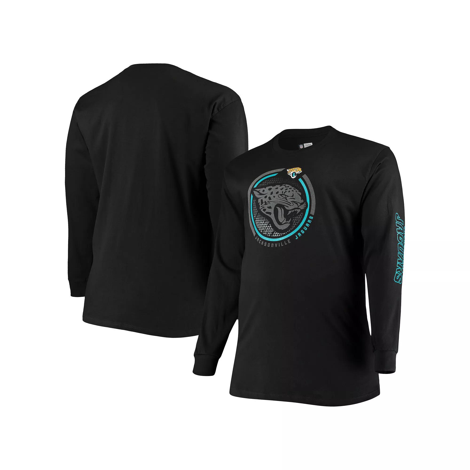 Men's Fanatics Branded Black Jacksonville Jaguars Big & Tall Color Pop Long Sleeve T-Shirt,  Product Image