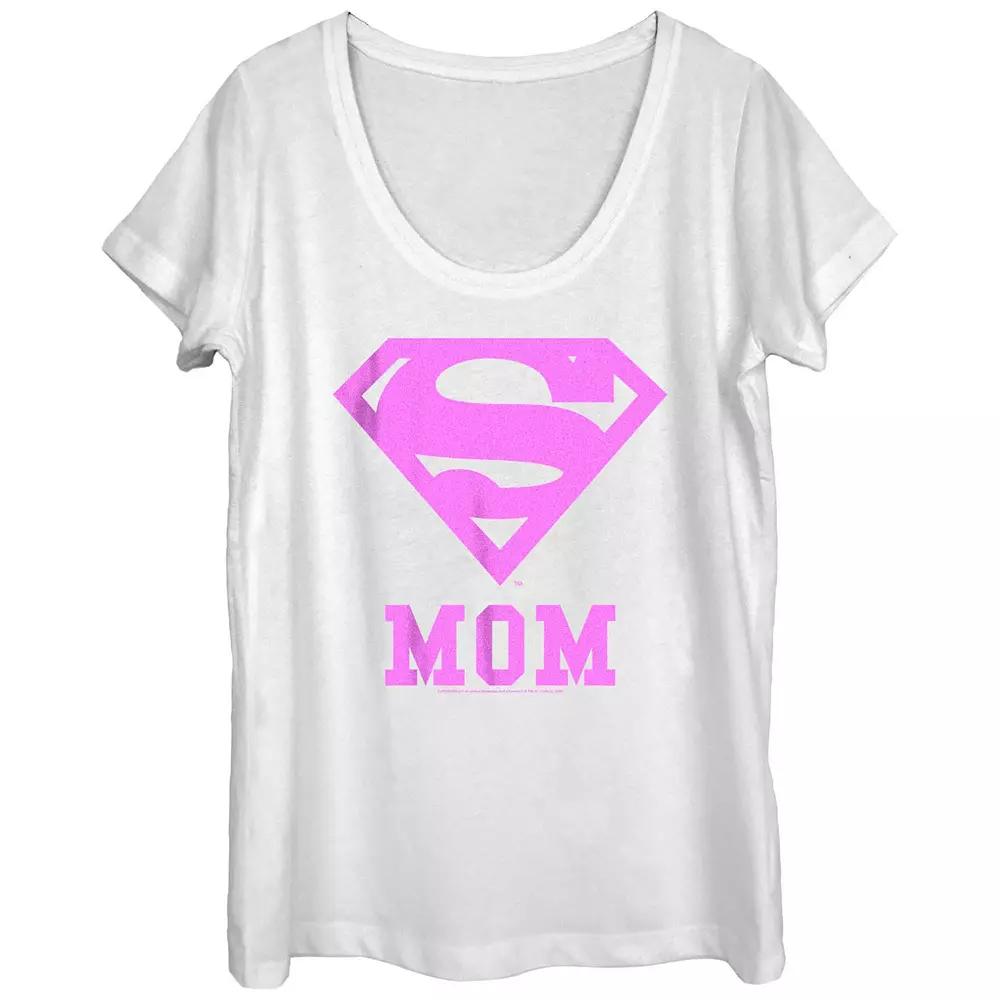 Women's Superman Logo Mom Graphic Tee,  Product Image