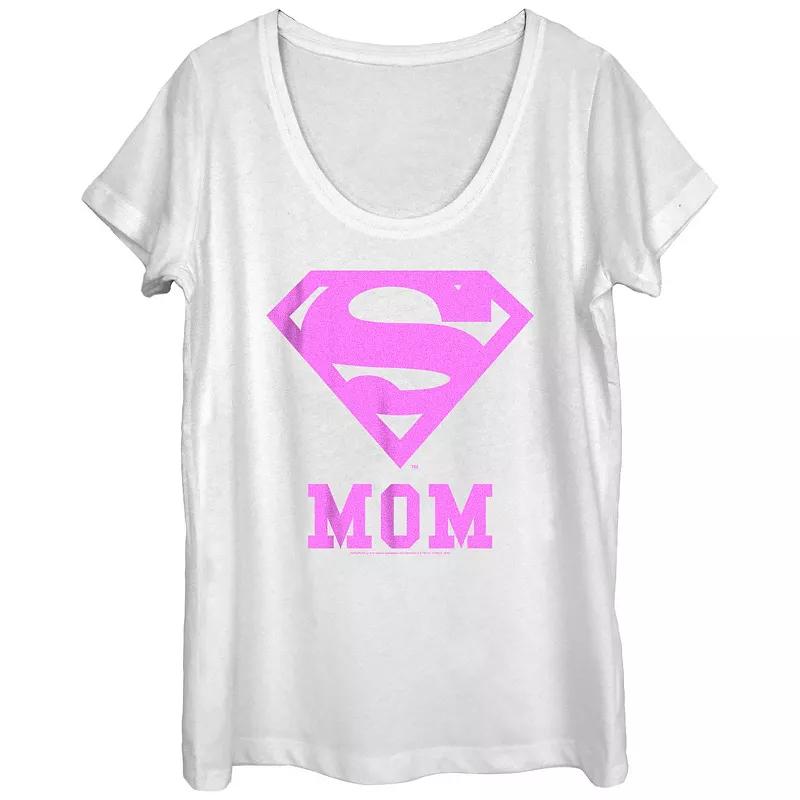 Women's Superman Logo Mom Graphic Tee,  Product Image